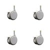 Service Caster 3 Inch MRI Safe Casters with Brakes, 7/16 Inch Grip Ring Stem, Set of 4, SCC, 4PK SCC-GR02S75-TPR-GRY-B-716138-MRI-4